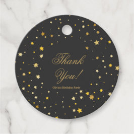 50 und fabelhafte Black Golden Birthday Party Geschenkanhänger