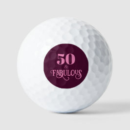 50 und fabelhafte Burgund zum Geburtstag Golfball