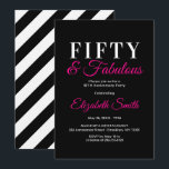 50 und fabelhafte Elegant Hot Pink 50. Geburtstag Einladung<br><div class="desc">50 und fabelhaft,  ein extravagantes,  heiß rosa Design,  eine tolle Möglichkeit,  um einen 50. Geburtstag im Stil zu feiern</div>