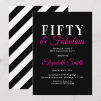 50 und fabelhafte Elegant Hot Pink 50. Geburtstag