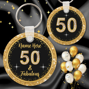 50 und fabelhafte Gastgeschenke, Personalisiert Schlüsselanhänger