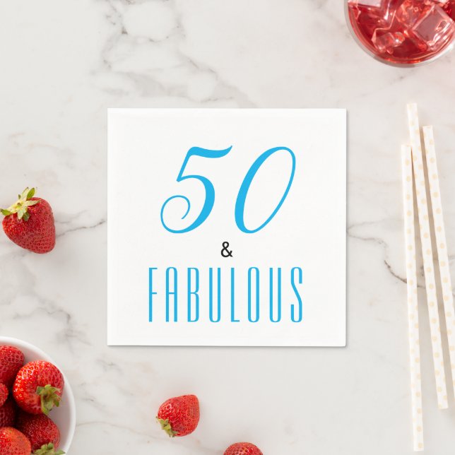 50 und fabelhafte Geburtstage Napkins Serviette (Beispiel)
