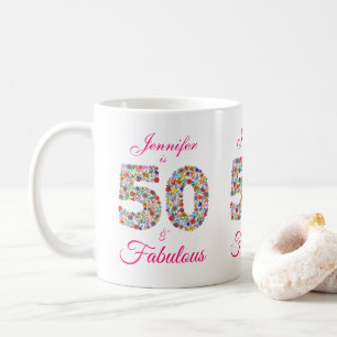50 und fabelhafte Geburtstagsfeier Tasse