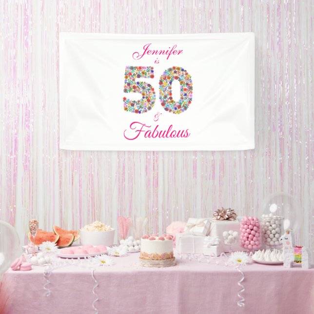 50 und fabelhafte Geburtstagsparty Banner (Party)