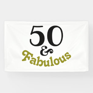 50 und fabelhafte Geburtstagsparty Banner