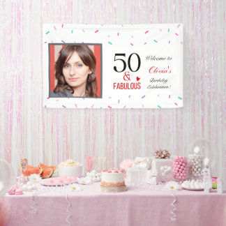 50 und fabelhafte Geburtstagsparty Banner