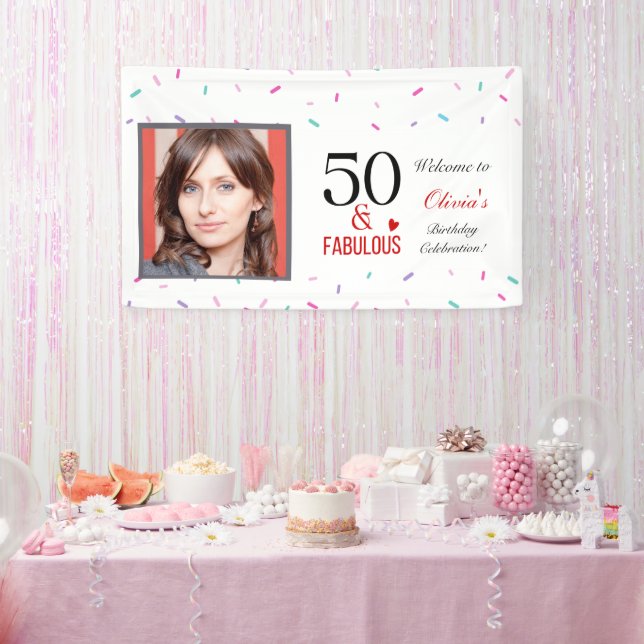 50 und fabelhafte Geburtstagsparty Banner (Party)