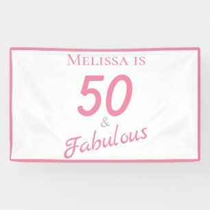 50 und fabelhafte Geburtstagsparty Banner