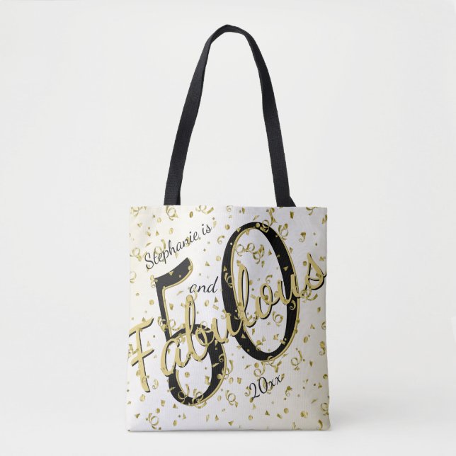 50 und fabelhafte Geburtstagsparty Black/Gold (Vorderseite)