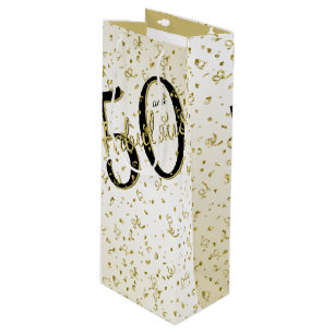 50 und fabelhafte Geburtstagsparty Black Gold 50. Geschenktüte Für Weinflaschen