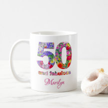 50 und fabelhafte Geburtstagsparty moderne Kaffee-