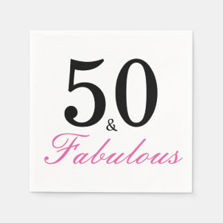 50 und fabelhafte Geburtstagsparty Napkin Serviette