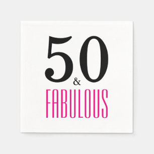 50 und fabelhafte Geburtstagsparty Paper Napkins Serviette