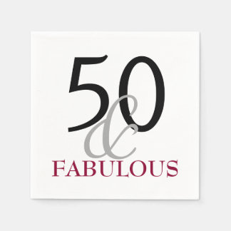 50 und fabelhafte Geburtstagsparty Paper Napkins Serviette
