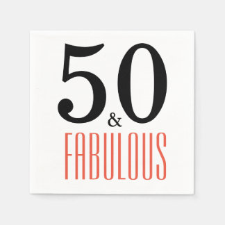 50 und fabelhafte Geburtstagsparty Paper Napkins Serviette