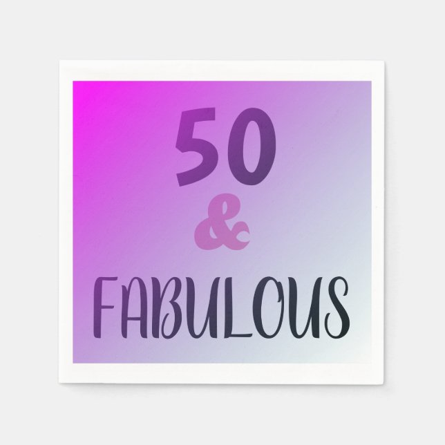 50 und fabelhafte Geburtstagsparty Serviette (Vorderseite)