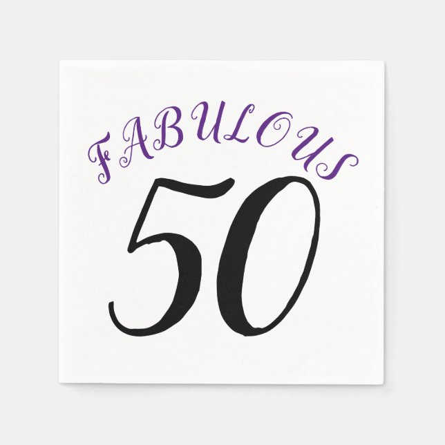 50 und fabelhafte Geburtstagsparty Serviette (Vorderseite)