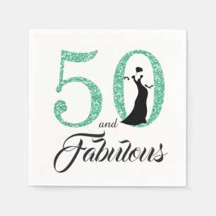 50 und fabelhafte Geburtstagsparty Serviette