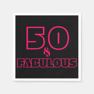 50 und fabelhafte Geburtstagsparty Serviette