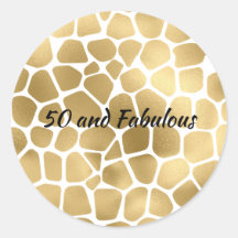 50 und fabelhafte Gold Giraffe Abstrakt drucken
