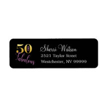 50 und fabelhafte Gold Glitzer Rosa und Schwarz