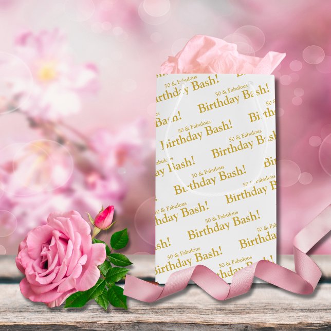 50 und fabelhafte Gold individualisierbare Geschen Kleine Geschenktüte (Von Creator hochgeladen)