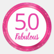 50 und fabelhafte Hot Pink Glam 50. Geburtstagspar