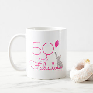50 und fabelhafte Katzen-Liebhaber-50. Kaffeetasse