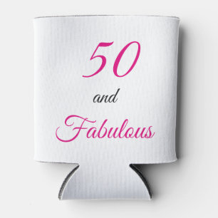 50 und fabelhafte, lebendige rosa Geburtstagsparty Dosenkühler