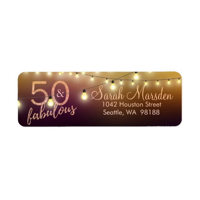 50 und fabelhafte Lights Gold Black 50. Geburtstag (Vorne)