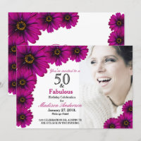 50 und fabelhafte lila Blüte 50. Foto Geburtstag