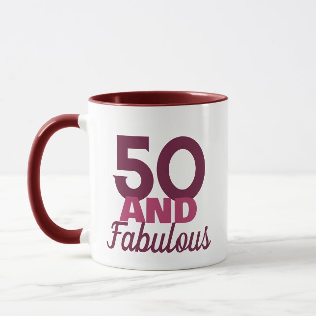 50 und fabelhafte Lila rosa Tasse (Links)
