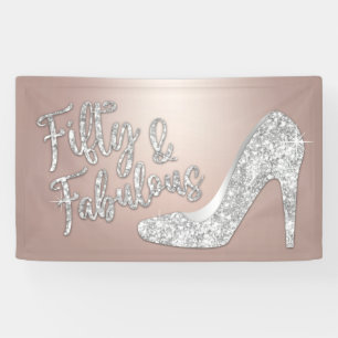 50 und fabelhafte moderne Rose Gold 50. Geburtstag Banner