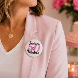 50 und fabelhafte Personalisierte Geburtstagsparty Button