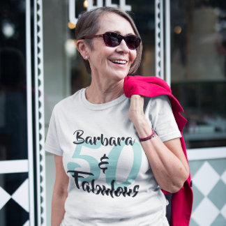 50 und fabelhafte Personalisierte Geburtstagsparty Große Größe T-Shirt