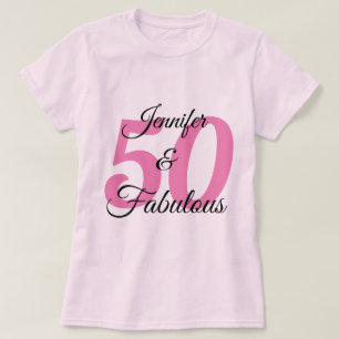 50 und fabelhafte Personalisierte Geburtstagsparty T-Shirt