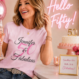 50 und fabelhafte Personalisierte Geburtstagsparty T-Shirt