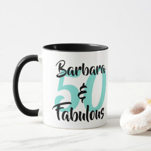 50 und fabelhafte Personalisierte Geburtstagsparty Tasse