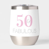 50 und fabelhafte Pink Modern Birthday Party Gefal