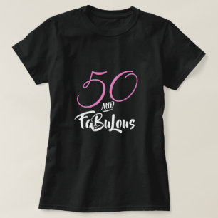 50 und fabelhafte rosa Personalisierte Geburtstags T-Shirt