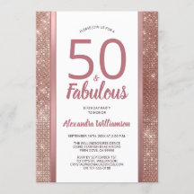 50 und fabelhafte Rose Gold Glam 50. Geburtstagspa