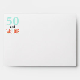 50 und fabelhafte Rücksendeadresse zum Geburtstag