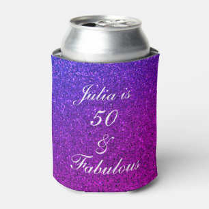 50 und fabelhaften Geburtstag rosa Lila Glitzer Om Dosenkühler