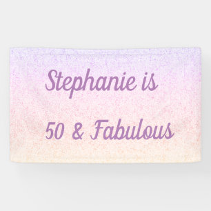 50 und fabelhaften Geburtstag rosa Lila Ombre Banner