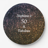 50 und fabelhafter Birthday Gold Black Golden Glit