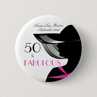 50 und fabelhafter Kunst-Deko-eleganter 50. Button