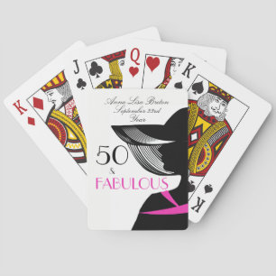 50 und fabelhafter Kunst-Deko-eleganter 50. Spielkarten