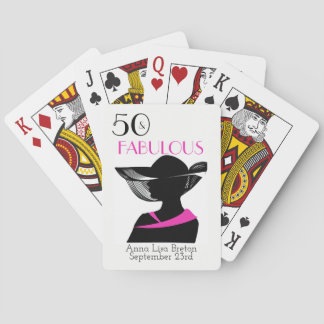 50 und fabelhafter Kunst-Deko-eleganter 50. Spielkarten