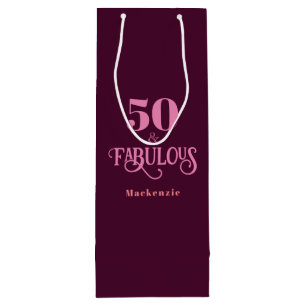 50 und fabelhaftes Burgund Geschenktüte Für Weinflaschen