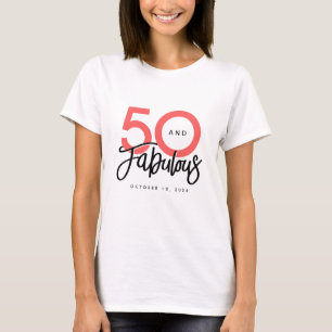50 und fabelhaftes Elegant 50. Geburtstag T-Shirt